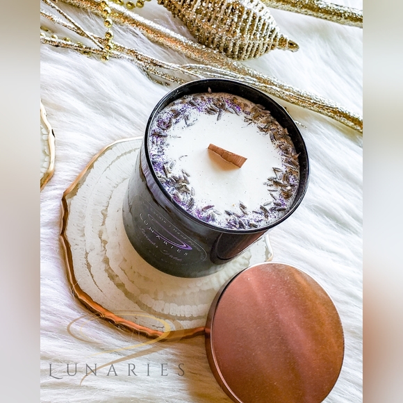 Resin Candle Accent, Large Coaster, Handmade - Picture 3 of 7